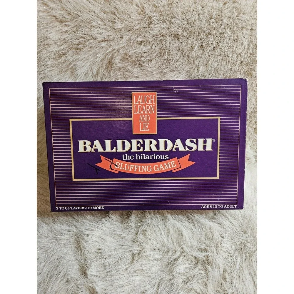 VTG Balderdash Board Game  - 1984 - The Hilarious Bluffing Game - Complete